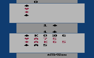 Bridge (Atari 2600) screenshot: Bidding begins...