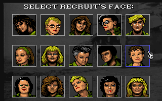 Twilight: 2000 (DOS) screenshot: Female Select - Face