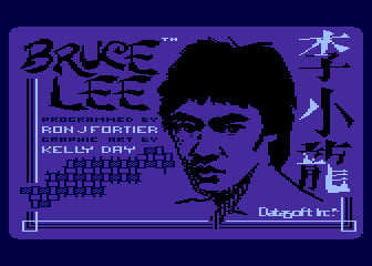 Bruce Lee (Atari 8-bit) screenshot: Title Screen