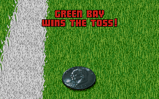 TV Sports: Football (Amiga) screenshot: The coin toss