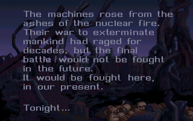 The Terminator (DOS) screenshot: Intro