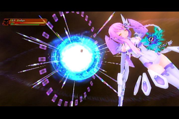 Hyperdimension Neptunia mk2 (PlayStation 3) screenshot: The special attack have their own animations.