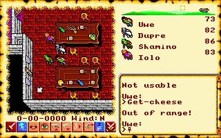 Ultima Collection (DOS) screenshot: Ultima VI - Game - Getting some food