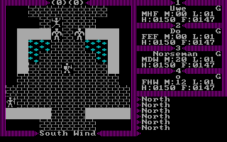 Ultima Collection (DOS) screenshot: Ultima III - Game - Trouble is brewing