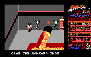 Indiana Jones and the Temple of Doom (DOS) screenshot: They've been here for a long time. (EGA)