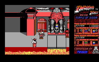 Indiana Jones and the Temple of Doom (DOS) screenshot: There it is, the Sankara. (EGA)