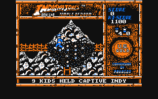 Indiana Jones and the Temple of Doom (Amstrad CPC) screenshot: Watch out for Thuggee guards
