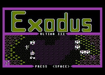 Exodus: Ultima III (Atari 8-bit) screenshot: Intro