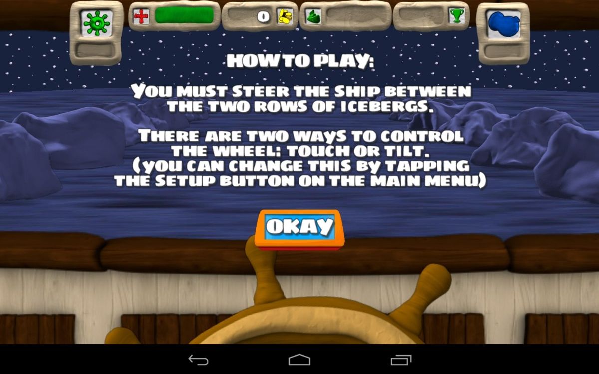 Save the Titanic (Android) screenshot: Endurance mode, tutorial (v2.1.0)