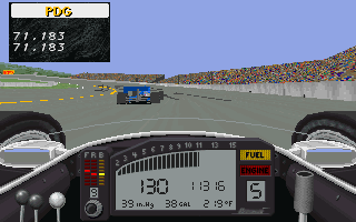 IndyCar Racing (DOS) screenshot: in game