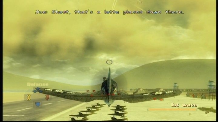 Blazing Angels: Squadrons of WWII (Xbox 360) screenshot: Taking out enemy fighters before they can take off.