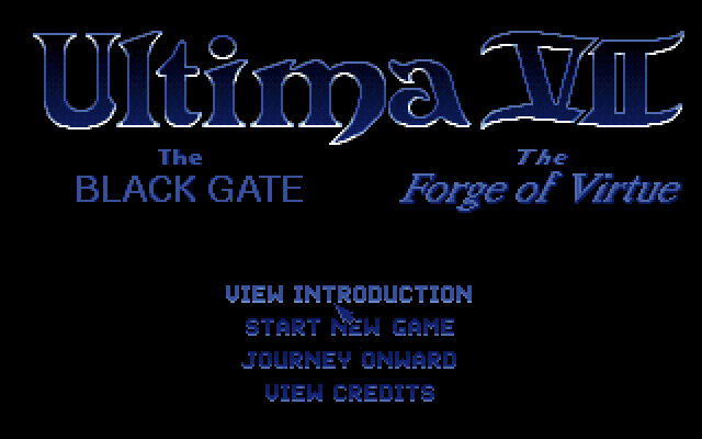 Ultima VII: Forge of Virtue (DOS) screenshot: Title screen