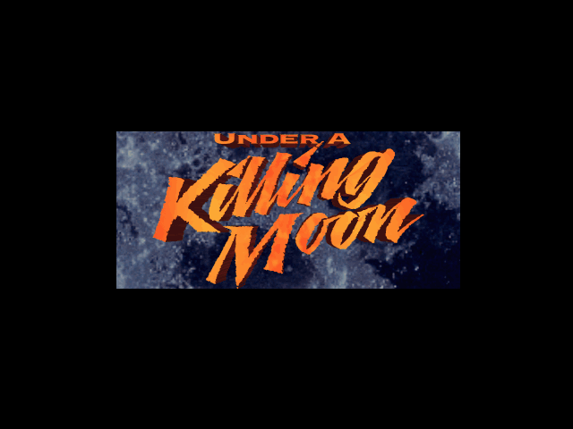 Under a Killing Moon (DOS) screenshot: Title screen