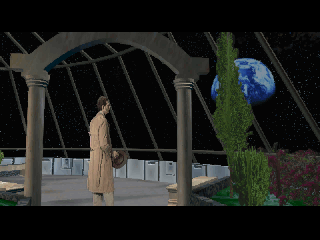Under a Killing Moon (DOS) screenshot: Now where the hell am I?
