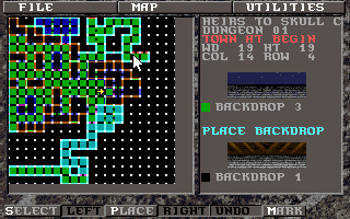 Unlimited Adventures (DOS) screenshot: Map editor