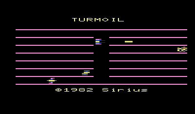 Turmoil (VIC-20) screenshot: Title screen