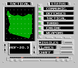 Infiltrator II (NES) screenshot: Tactical map