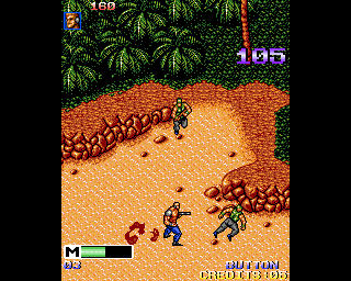 Mercs (Amiga) screenshot: Killed a soldier