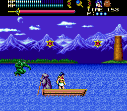 Valis III (Genesis) screenshot: Boat level