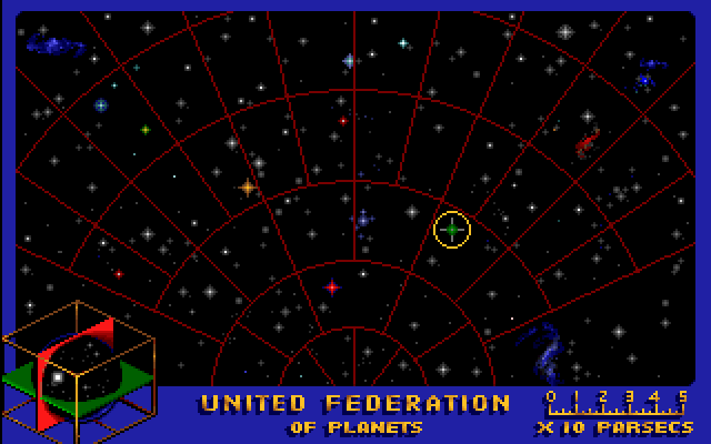 Star Trek: Judgment Rites (DOS) screenshot: Stellar map screen (acts as copy protection)