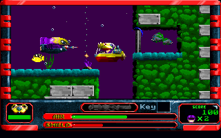 In Search of Dr. Riptide (DOS) screenshot: That thing doesn't look very friendly, does it?!