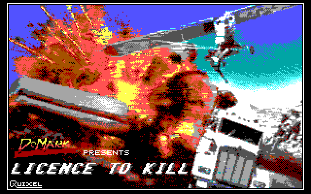 007: Licence to Kill (DOS) screenshot: Title screen (EGA)