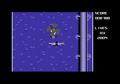 007: Licence to Kill (Commodore 64) screenshot: "Let's go fishing!"
