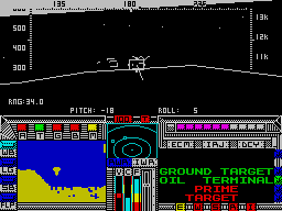 Project Stealth Fighter (ZX Spectrum) screenshot: Take that, Libya!