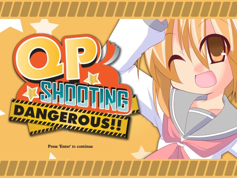 QP Shooting: Dangerous!! (Windows) screenshot: Title screen