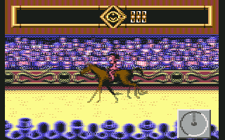Circus Games (Commodore 64) screenshot: Trick riding