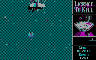 007: Licence to Kill (DOS) screenshot: Going Water Skiing (CGA)