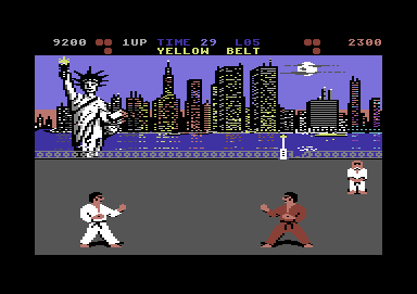 World Karate Championship (Commodore 64) screenshot: New York stage