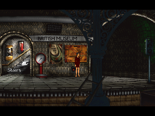 Broken Sword: The Smoking Mirror (Windows) screenshot: Nico seemed to have found a long forgotten underground tunnel