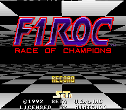 F1ROC: Race of Champions (SNES) screenshot: Title Screen