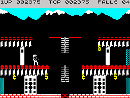 Bruce Lee (ZX Spectrum) screenshot: Ready for action in the second chamber