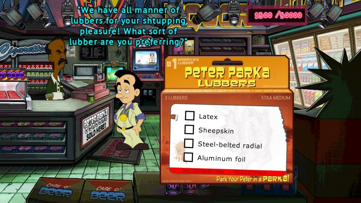 Leisure Suit Larry: Reloaded (Android) screenshot: Adjusting the lubbers
