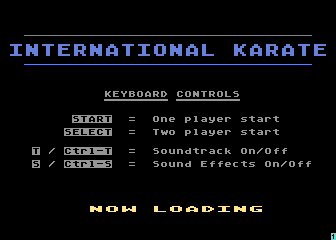 World Karate Championship (Atari 8-bit) screenshot: Instructions