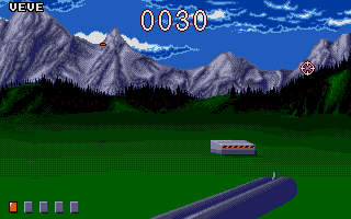 International Sports Challenge (DOS) screenshot: Shooting