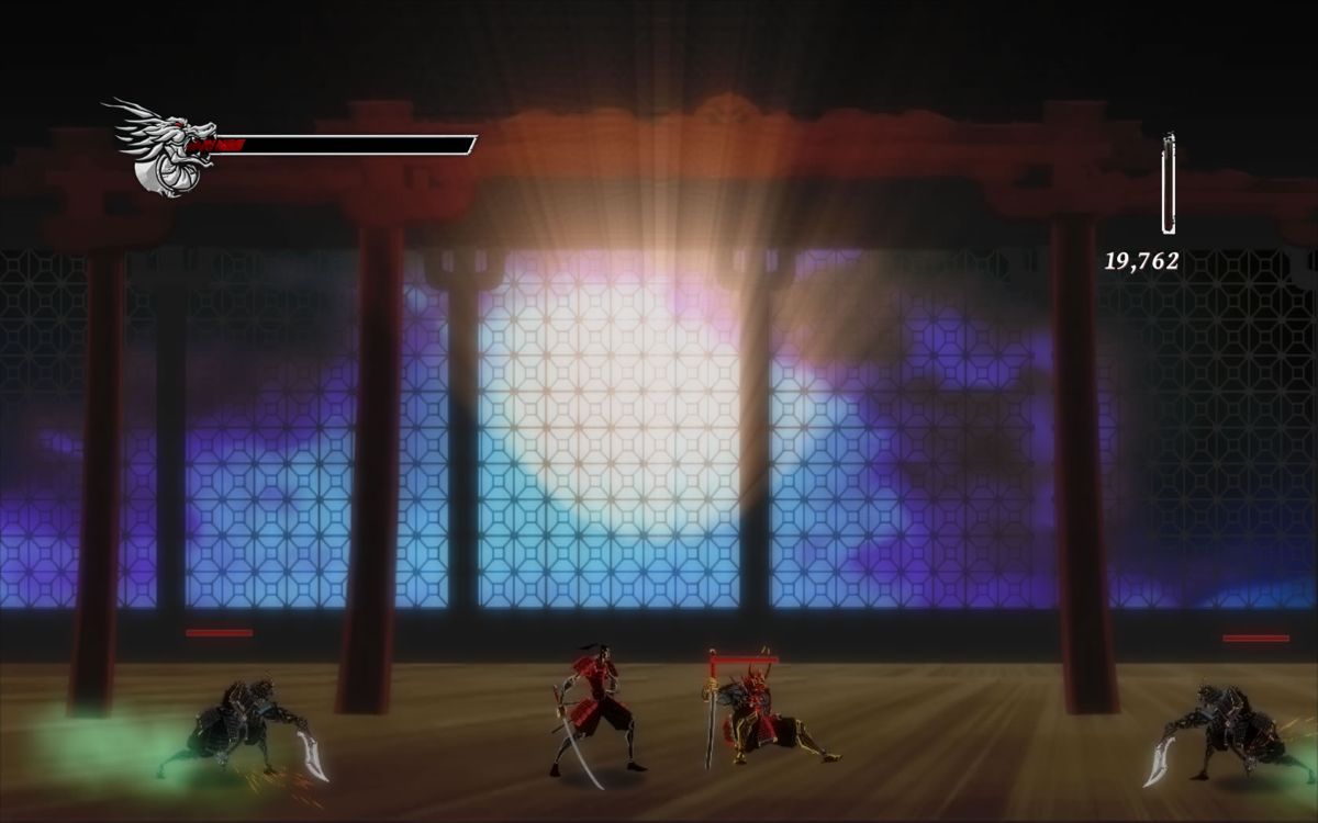 Onikira: Demon Killer (Windows) screenshot: Defend the warrior in the back at the end of the second level. (Alpha Version 316)
