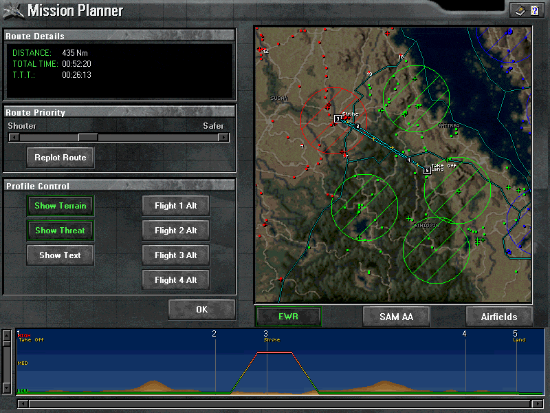 Total Air War (Windows) screenshot: Mission planner