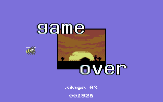 Bee 52 (Commodore 64) screenshot: Game over