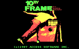 10th Frame (DOS) screenshot: The opening screen