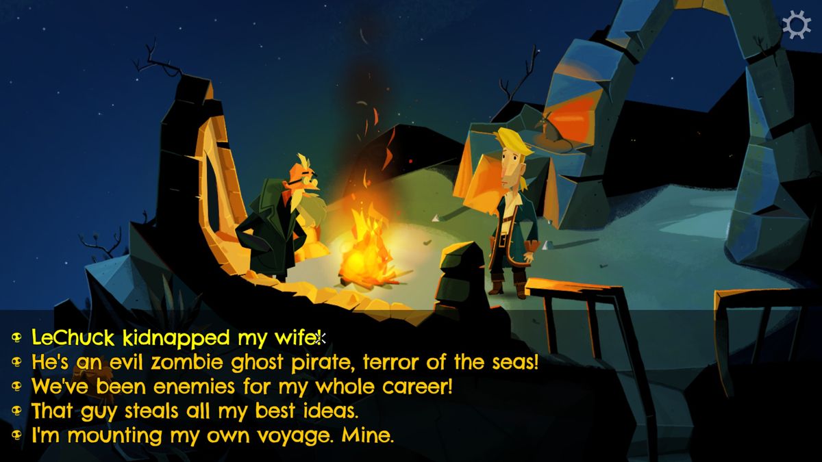 Return to Monkey Island (Windows) screenshot: Dialogue options while talking to the lookout