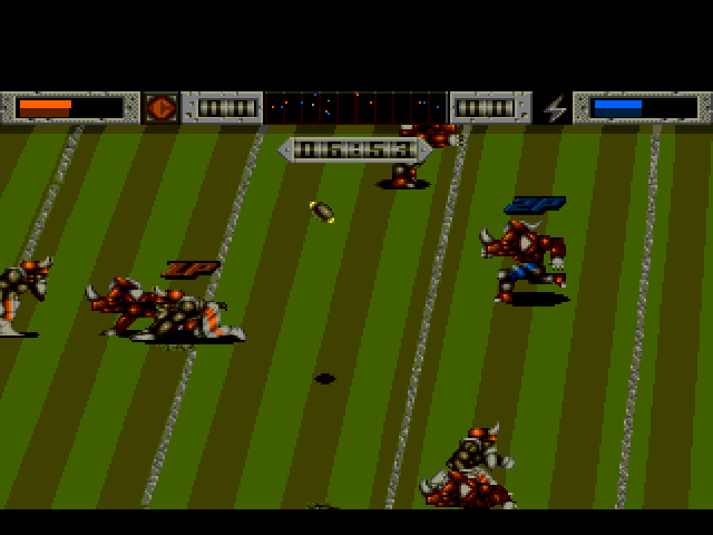 Brutal Sports Football (Amiga) screenshot: Brutal Sports Football In Game