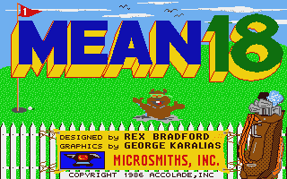Mean 18 (Atari ST) screenshot: Title screen