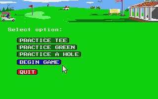 Mean 18 (Atari ST) screenshot: The main menu