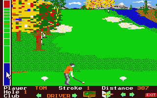 Mean 18 (Atari ST) screenshot: Teeing off