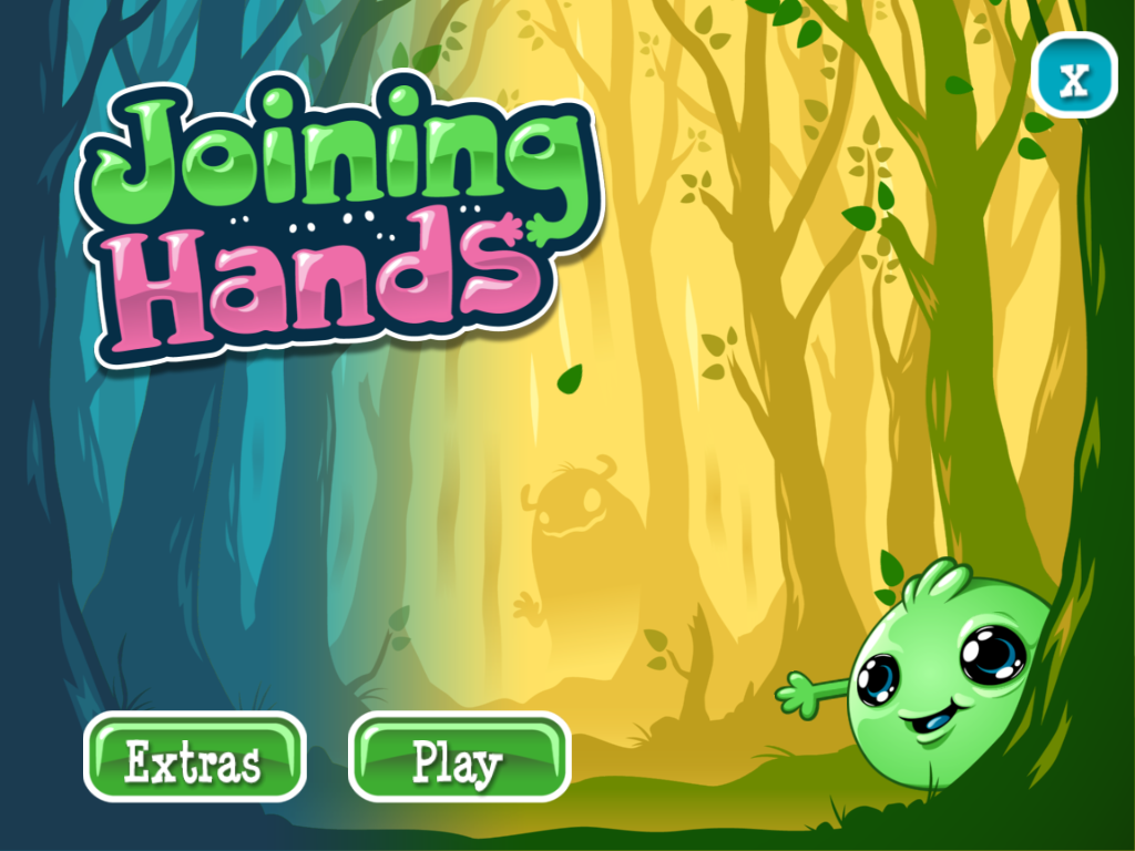 Joining Hands (Windows) screenshot: Title and main menu