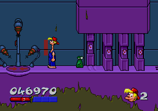 Bubba 'N' Stix (Genesis) screenshot: Doors to the escape route