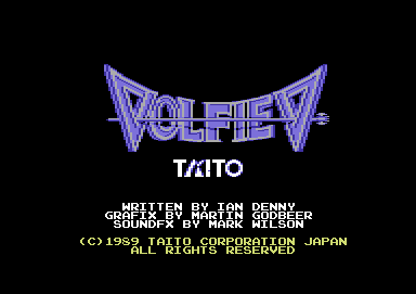 Volfied (Commodore 64) screenshot: Title screen